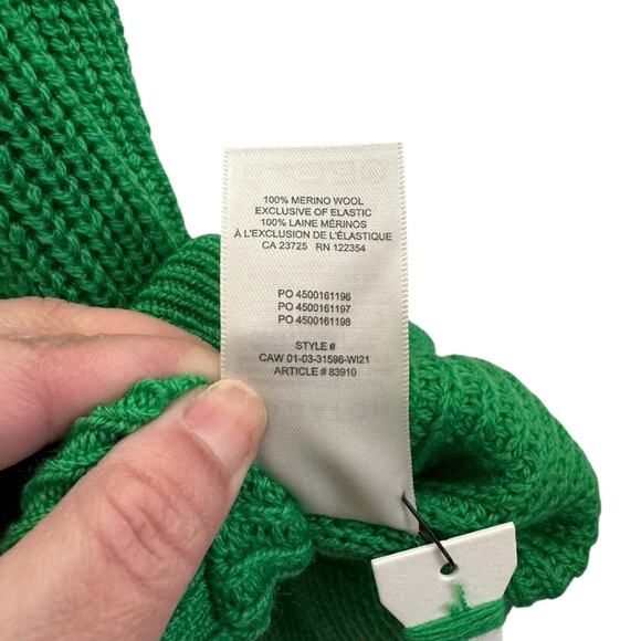 Aritzia Babaton Hazlitt Merino Wool Shoulder Pad Green Sweater Vest NWOT - Picture 9 of 11